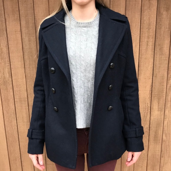 Express Navy Blue Peacoat - Picture 3 of 6